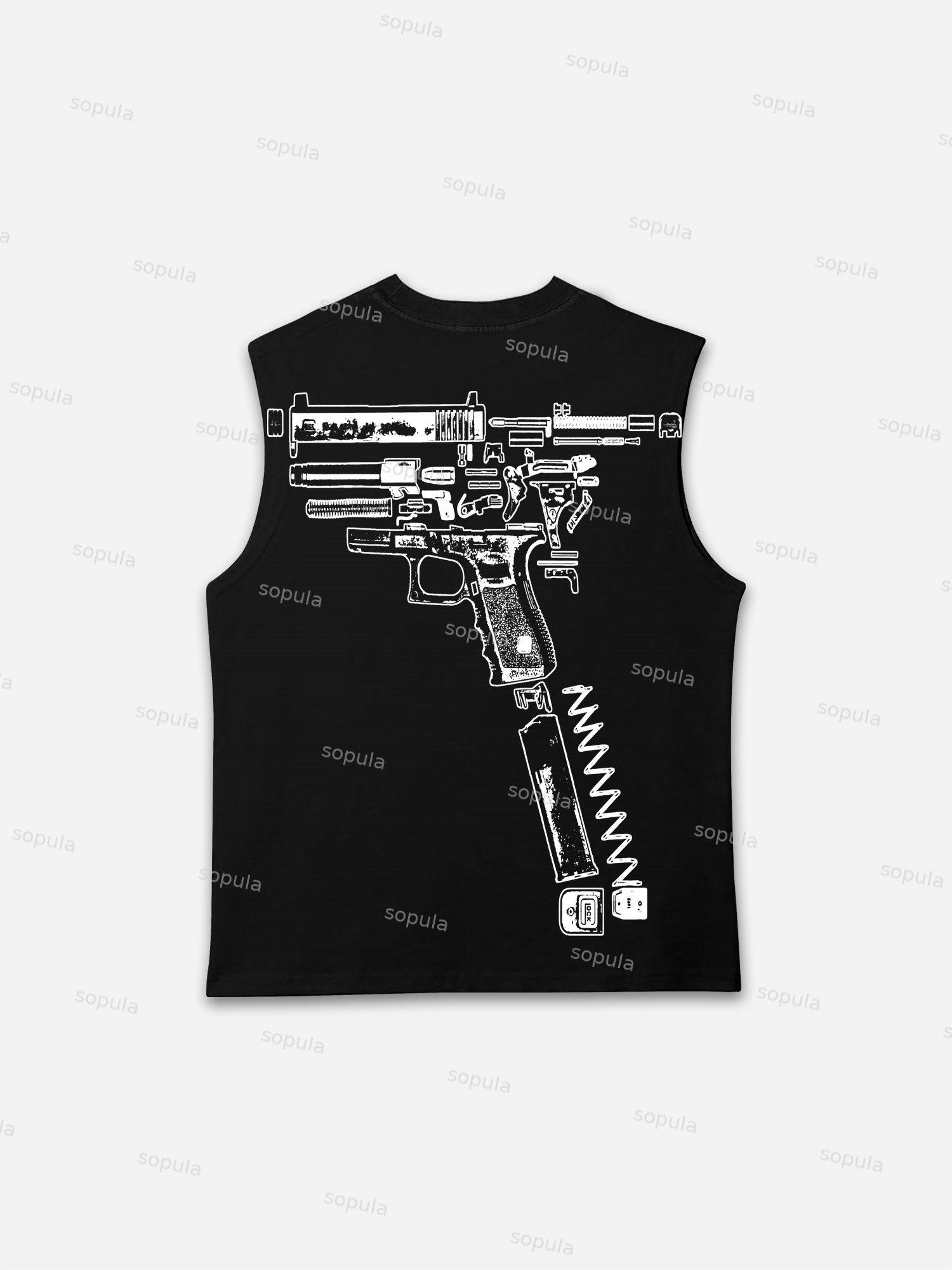Vintage In Glock We Trust Graphic Tank Top Product Image