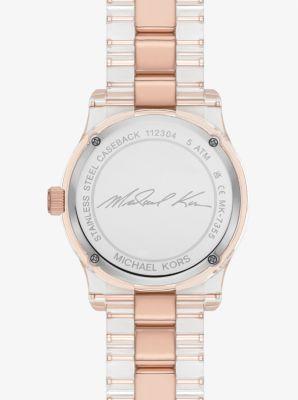 Runway Pavé Rose Gold-Tone and Acetate Watch Product Image