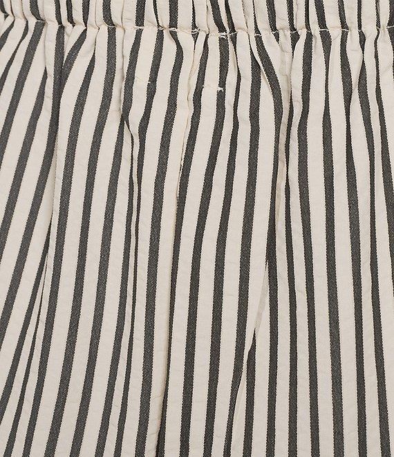 Every Coordinating Knit Striped Mid Rise Gaucho Wide Leg Pants Product Image