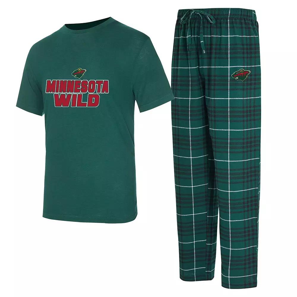 Men's Concepts Sport Minnesota Wild Vector T-Shirt & Pants Sleep Set,  Product Image