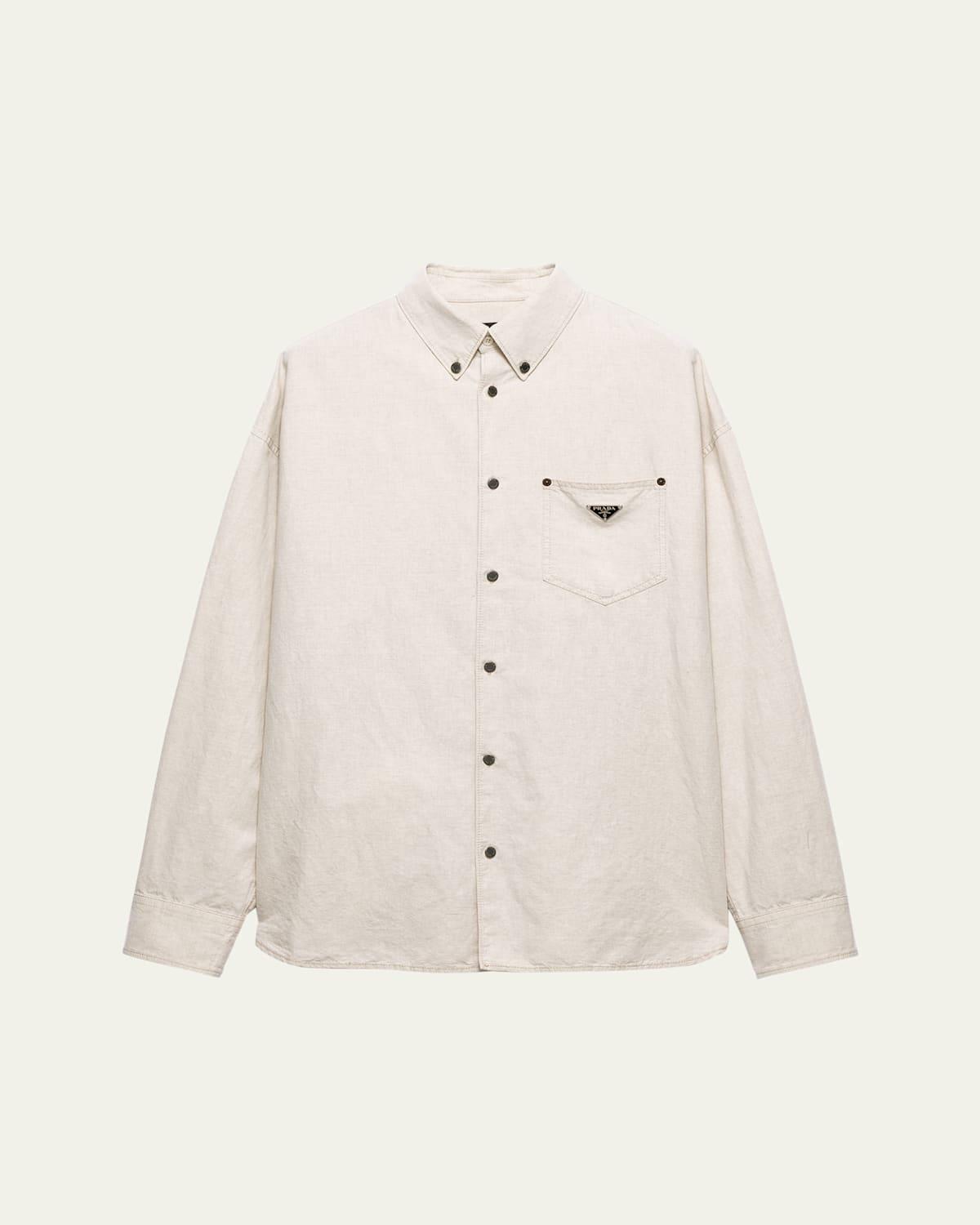 Mens Boxy Chambray Button-Down Shirt Product Image