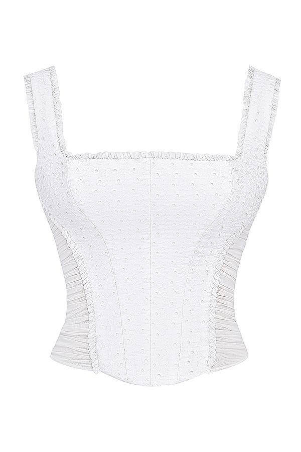Catalina  white broderie anglais corset Product Image
