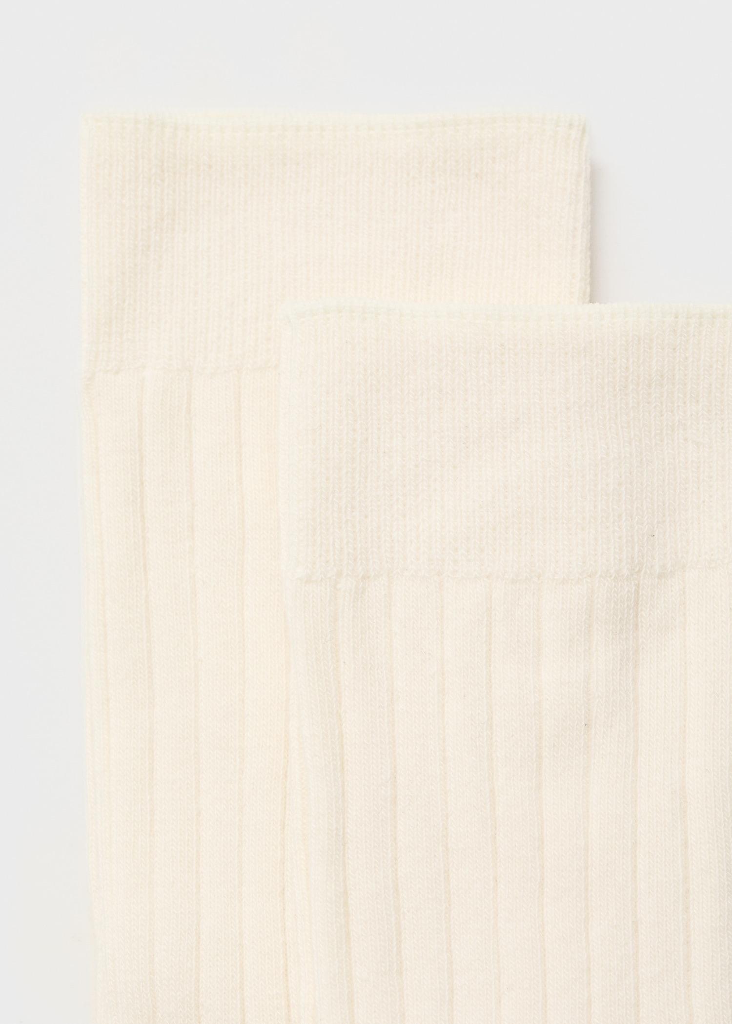 Pack of 2 ribbed cotton socks - Men | MANGO USA Product Image