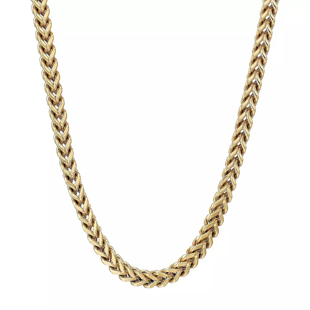 Mens LYNX 6 mm Foxtail Chain Necklace Gold Tone Product Image