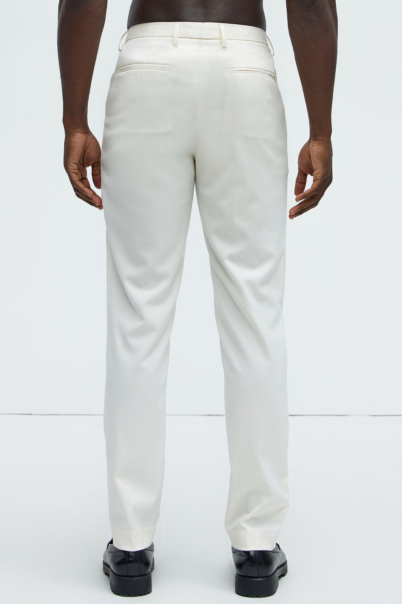 The Modern Stretch Slim Trouser - Off White Product Image