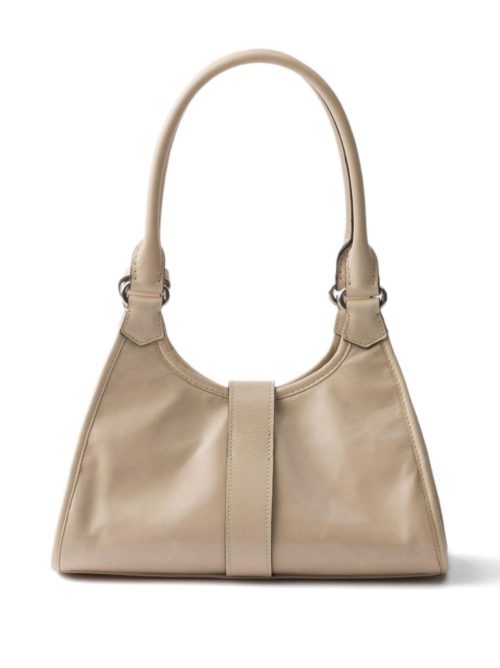 small leather push-lock tote bag Product Image
