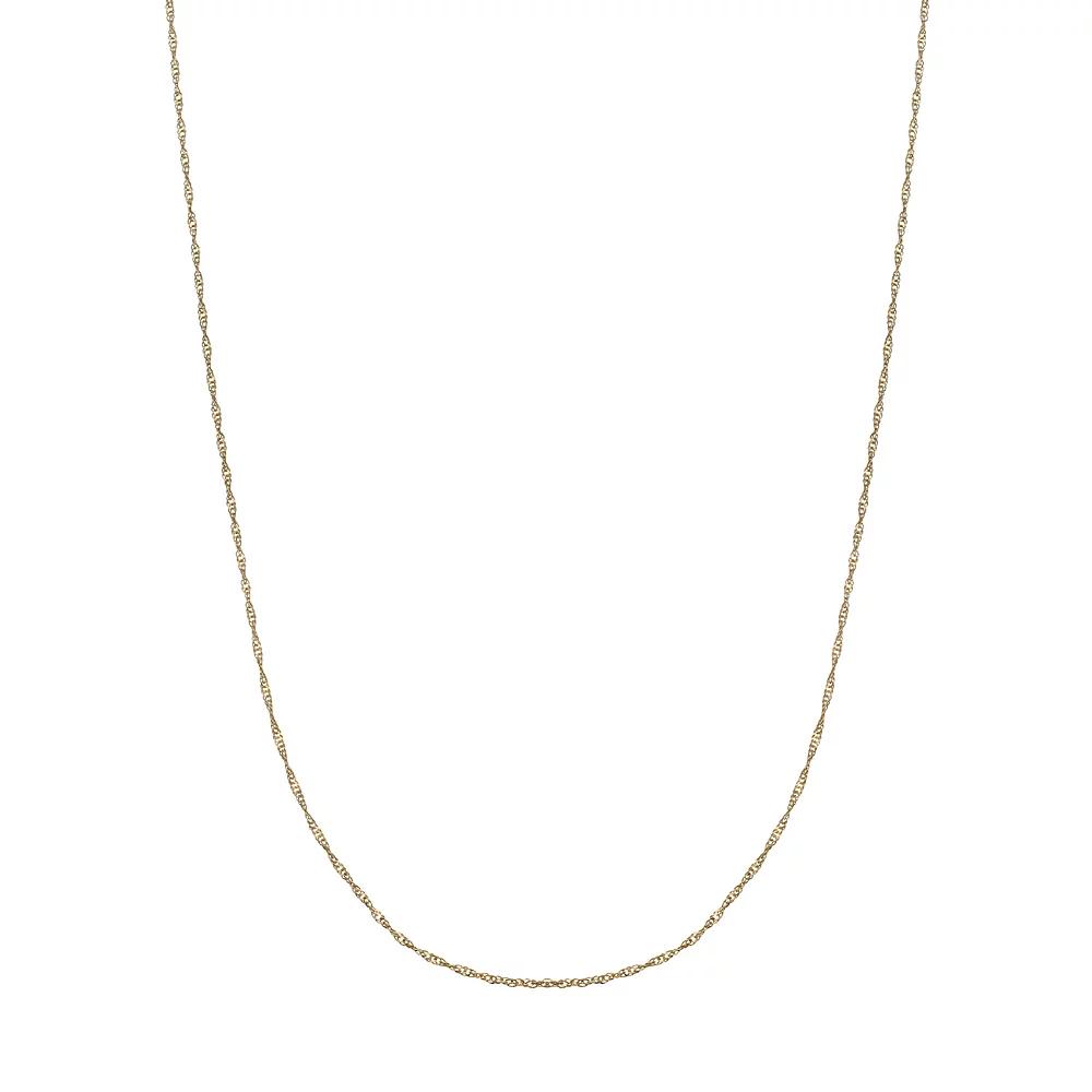 PRIMROSE Sterling Silver Singapore Chain Necklace, Women's, Size: 18", Gold Tone Product Image