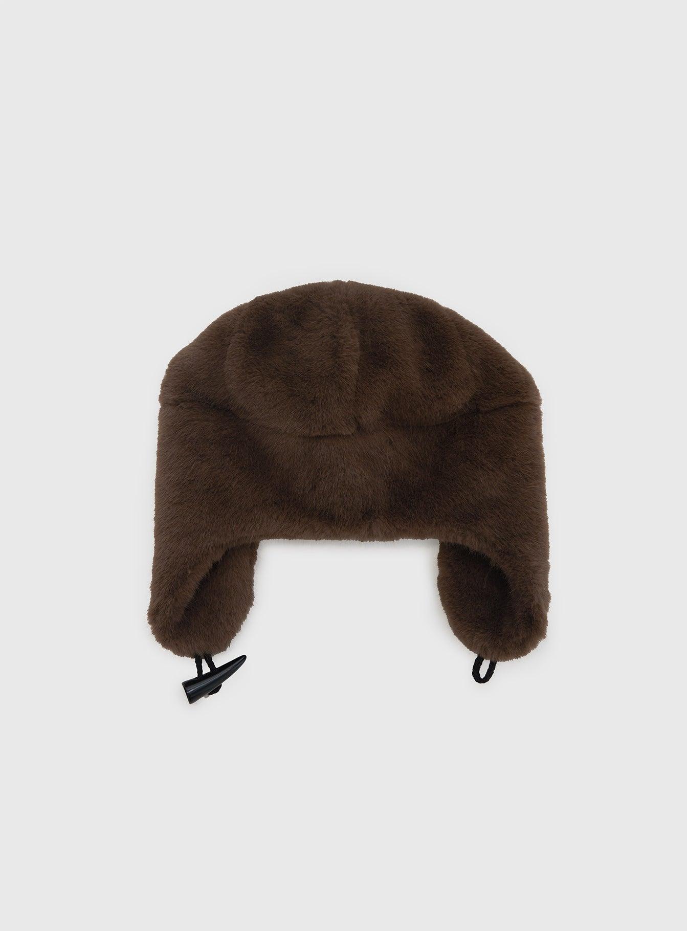 Woolfe Fluffy Hat Brown Product Image