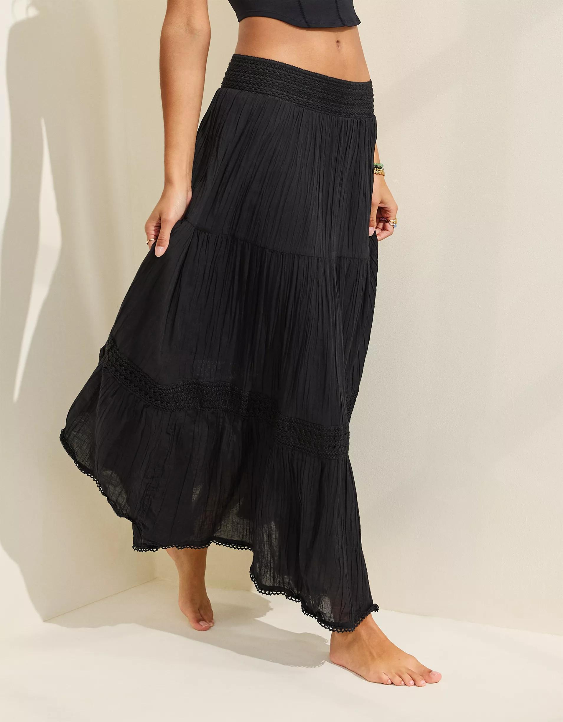 Aerie Crochet The Day Maxi Skirt Product Image