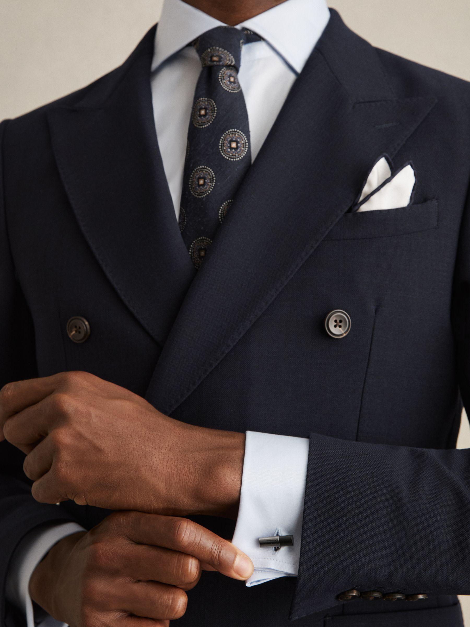 Onyx Barrel Cufflinks in Gunmetal Tone /Onyx Product Image