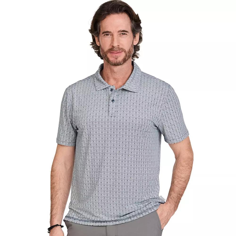 Men's Wearfirst Short Sleeve Printed Polo, Size: Large, Blue Waves Product Image
