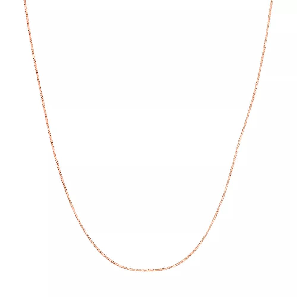 Jordan Blue 10k Gold Adjustable Box Chain Necklace - 22 in., Women's, Size: 22", Pink Product Image