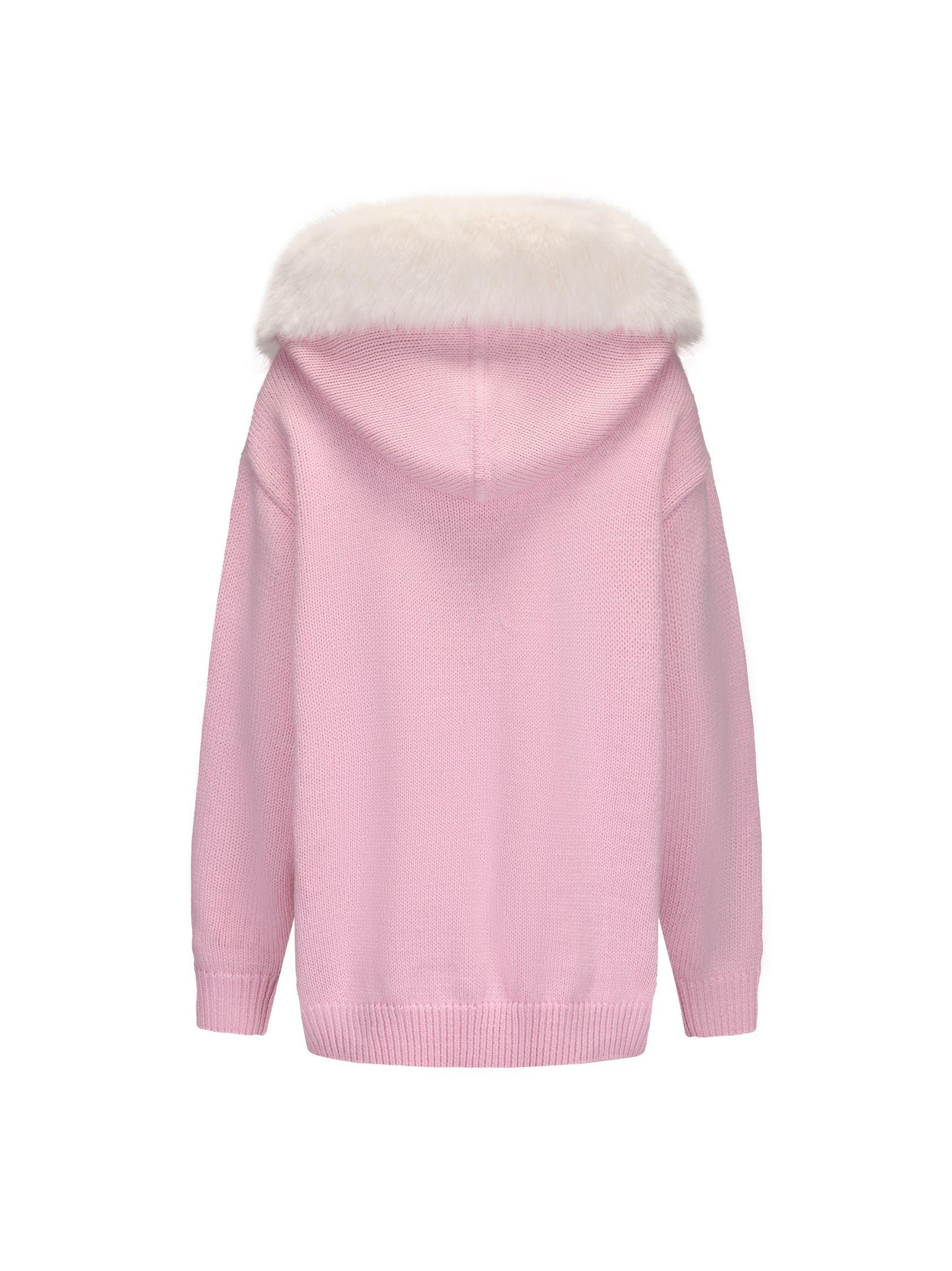 Ava Fur Sweatshirt (Pink) (Final Sale) Product Image