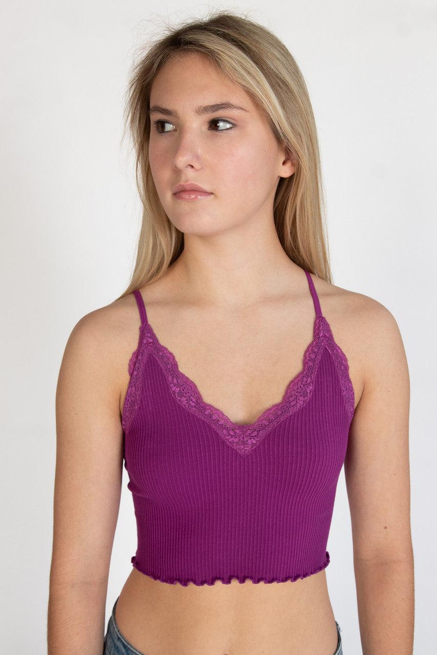 Violet Lace Trim Seamless Cami Product Image