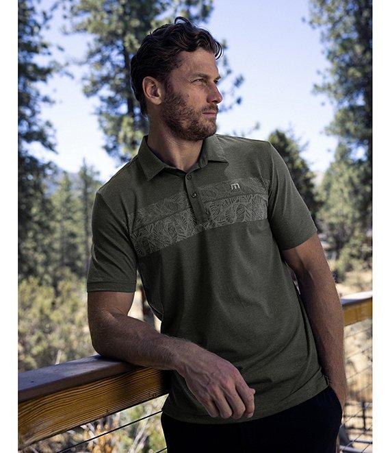 TravisMathew Performance Stretch Forest Canyon Short Sleeve Polo Shirt Product Image
