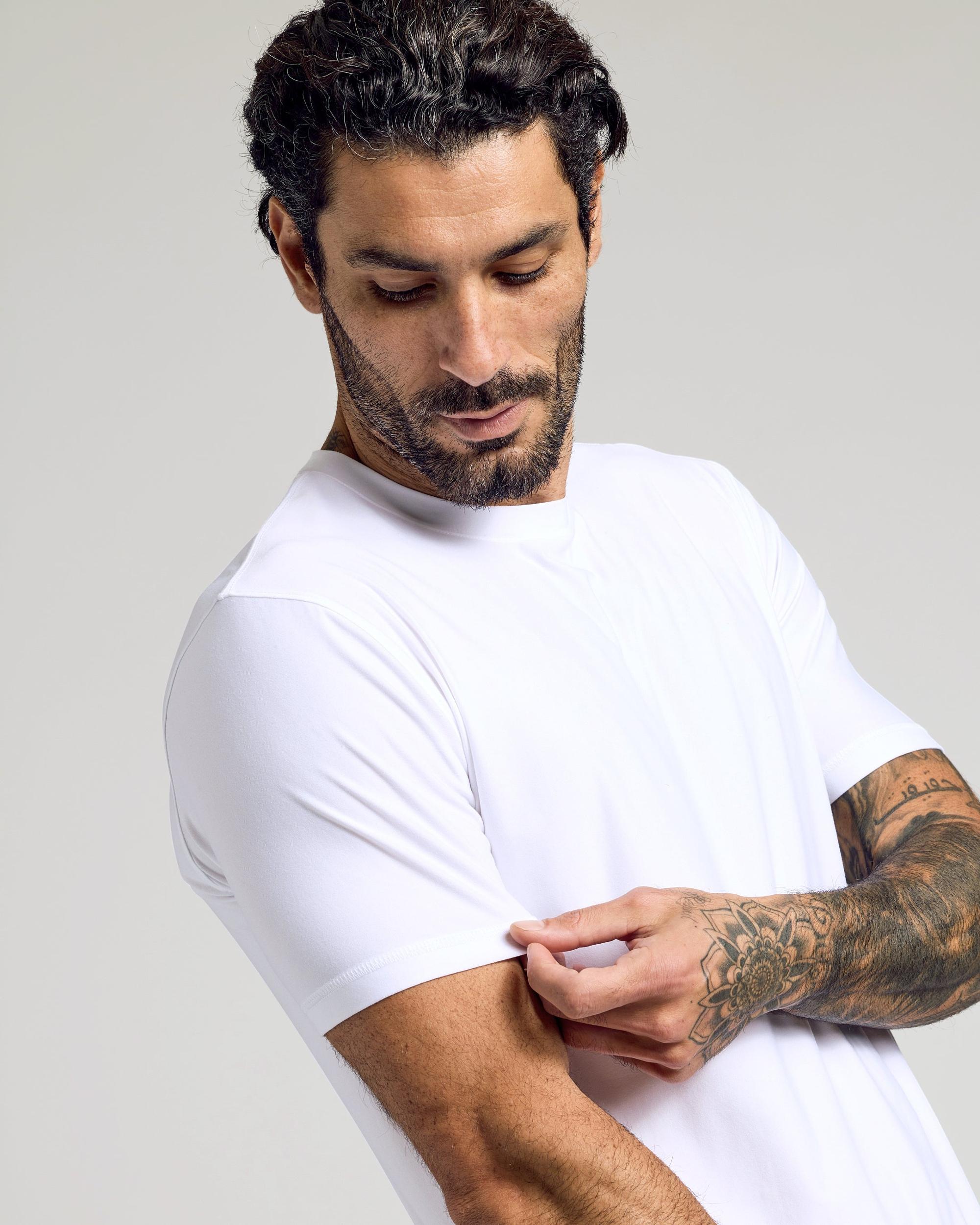 White Active Crew Neck Tee Product Image