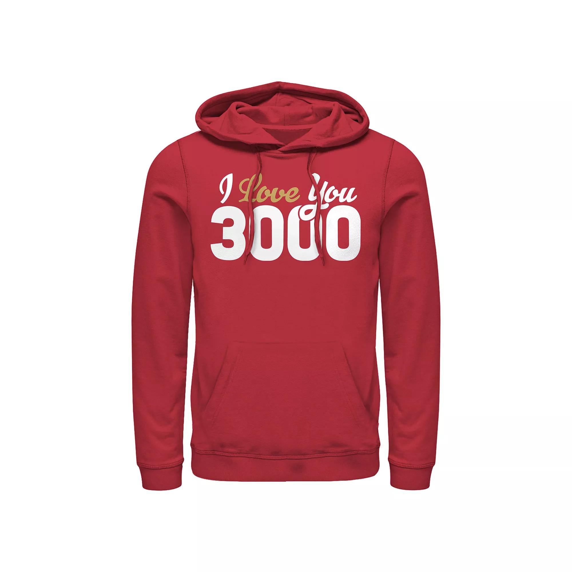 Marvel's Avengers I Love You 3000 Men's Graphic Hoodie, Size: XXL, Red Product Image