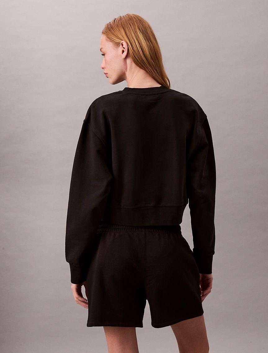 French Terry Cropped Relaxed Sweatshirt  Product Image