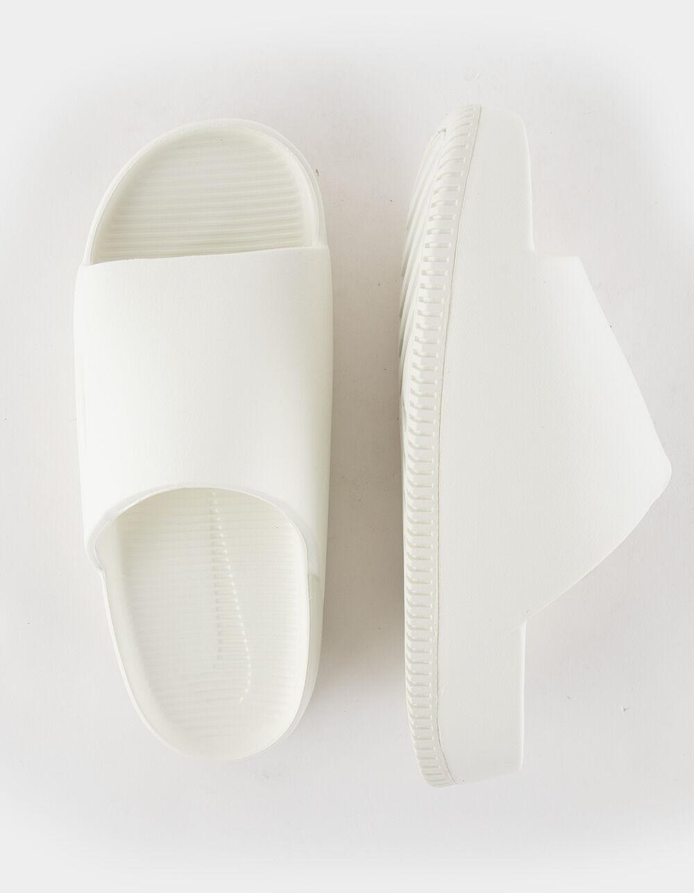 NIKE Calm Womens Slide Sandals - WHITE Product Image