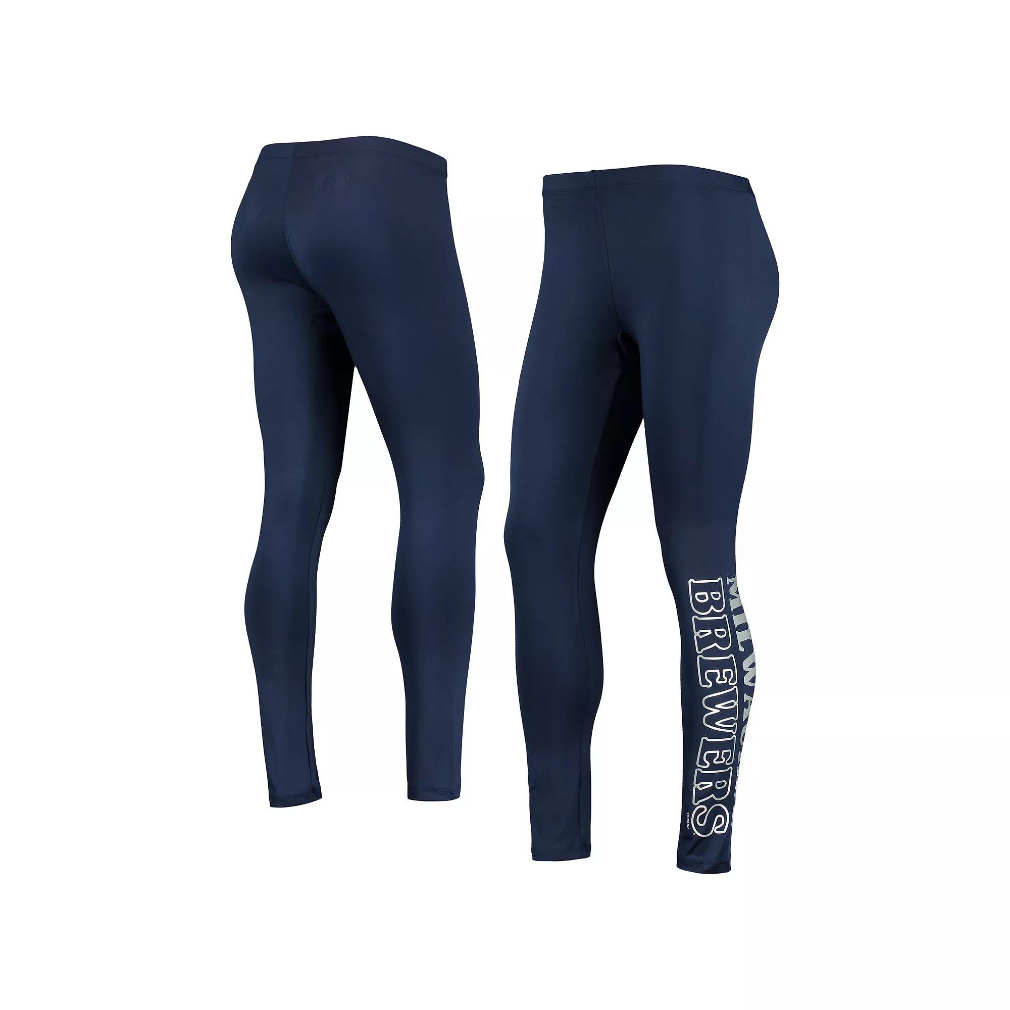Women's G-III 4Her by Carl Banks Navy Milwaukee Brewers Stadium Lightweight Leggings, Size: Small, Blue Product Image