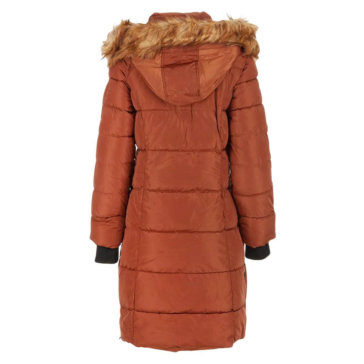 Canada Weather Gear Women's Long Puffer with Faux Fur Trim Hood Product Image