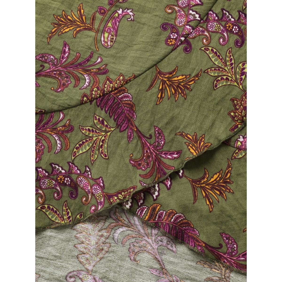 Plus Size Boho Floral Ruffled Off-Shoulder Midi Dress Moss Women One-shoulder neck Short sleeve Curvy BloomChic 10/M Product Image