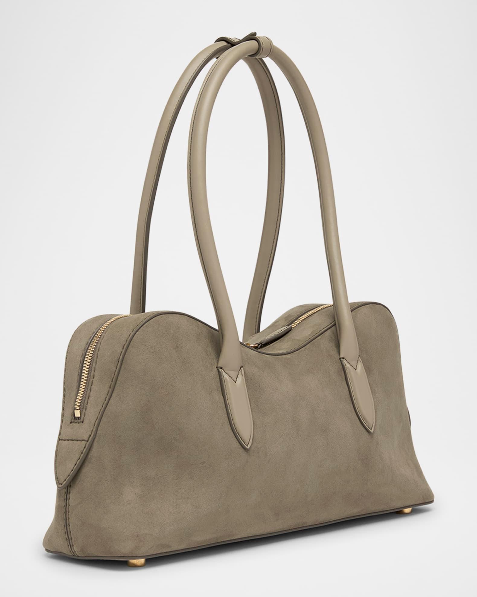 Zip Vegan Suede Shoulder Bag Product Image