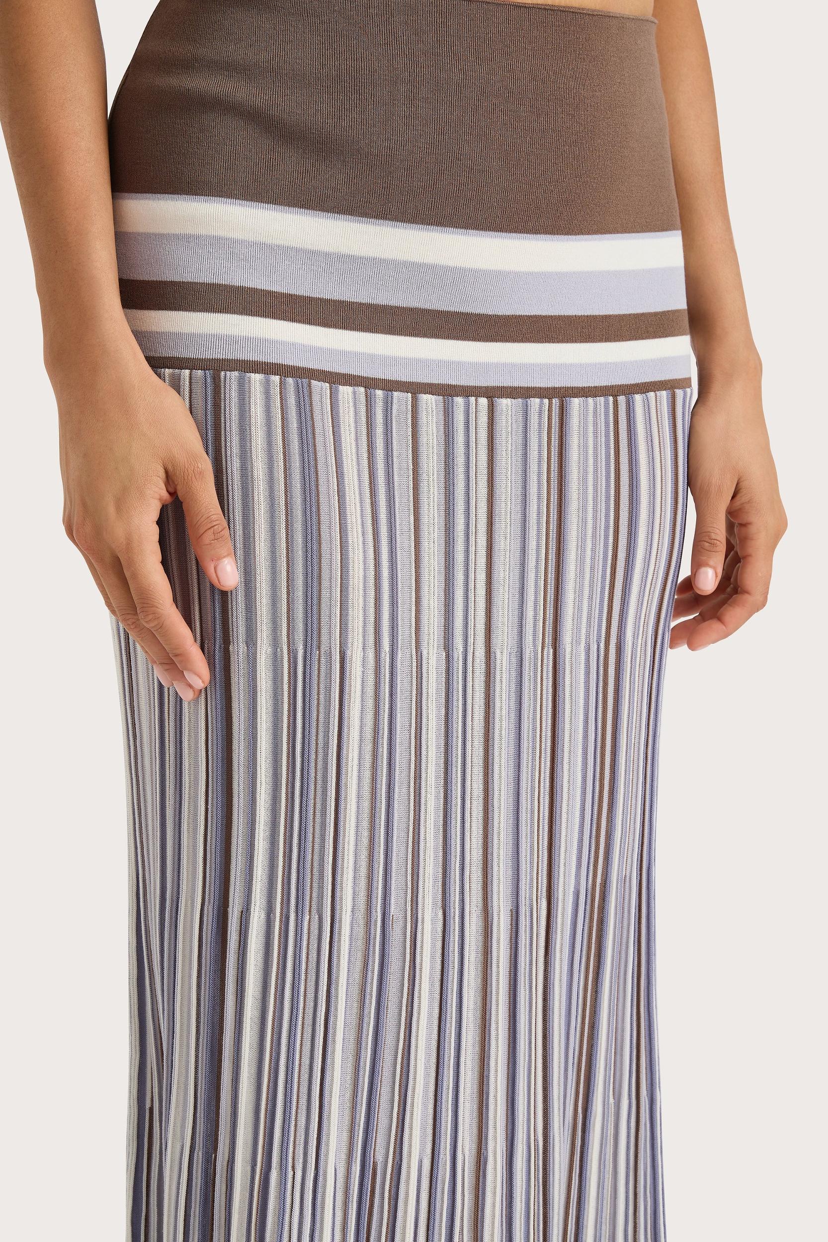 Citara Skirt Pale Blue Stripe Product Image