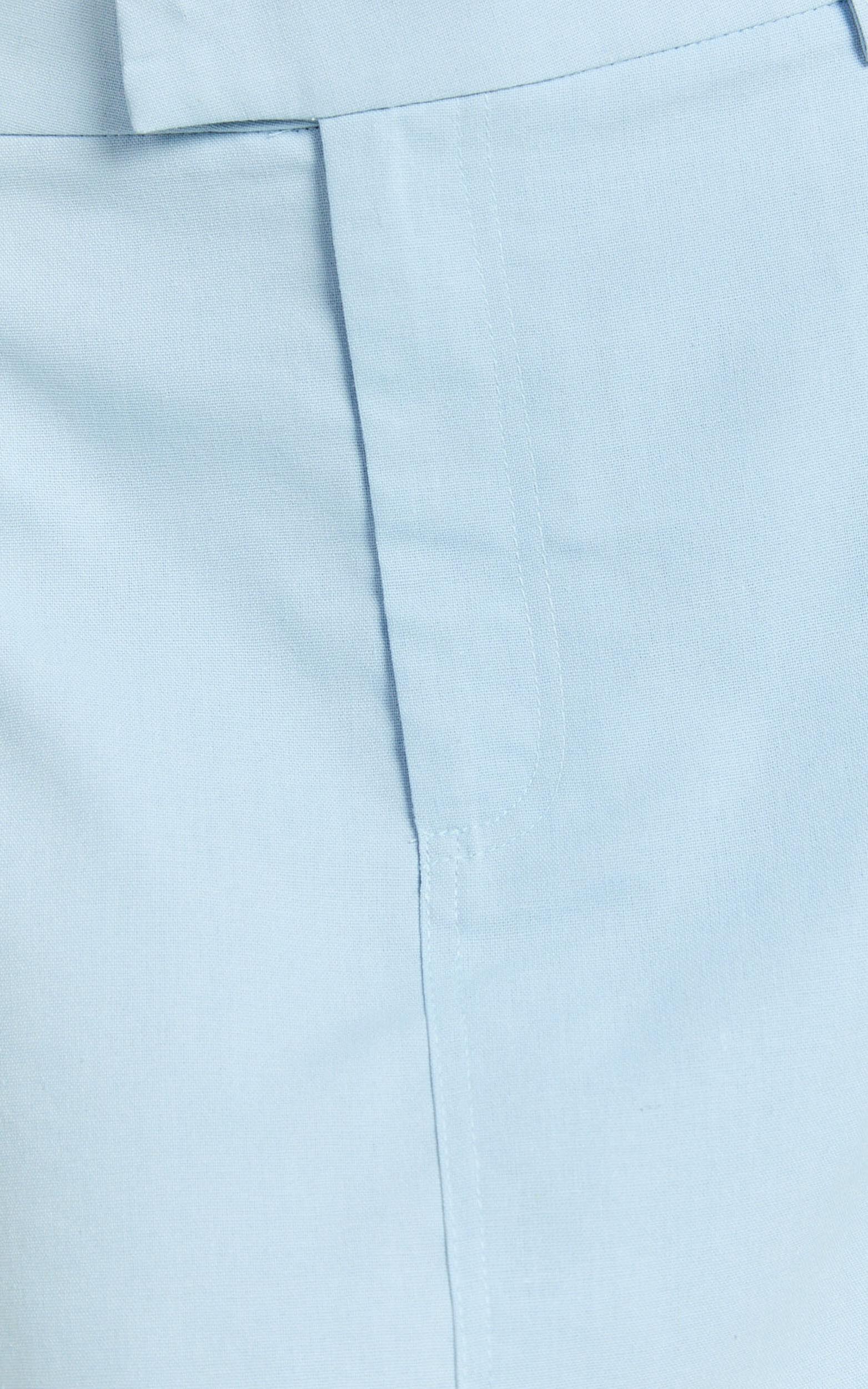 Farrow Mini Skirt - Tailored Linen Skirt in Pale Blue Product Image