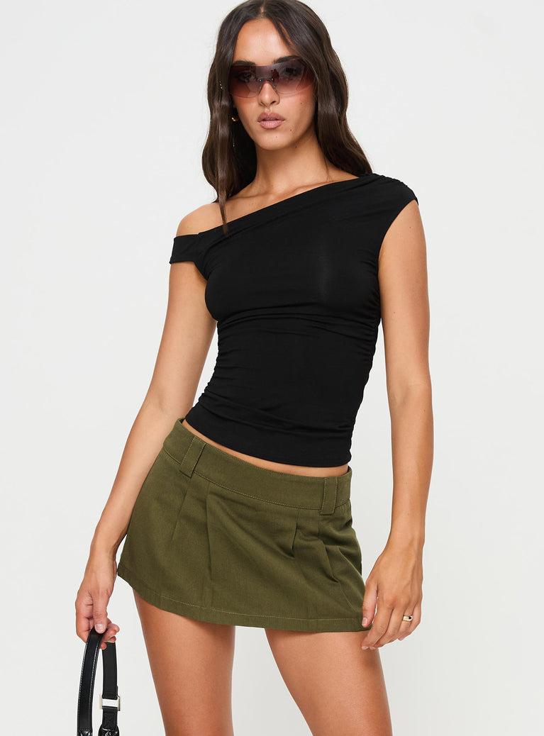 Leon Cargo Mini Skirt Olive Product Image