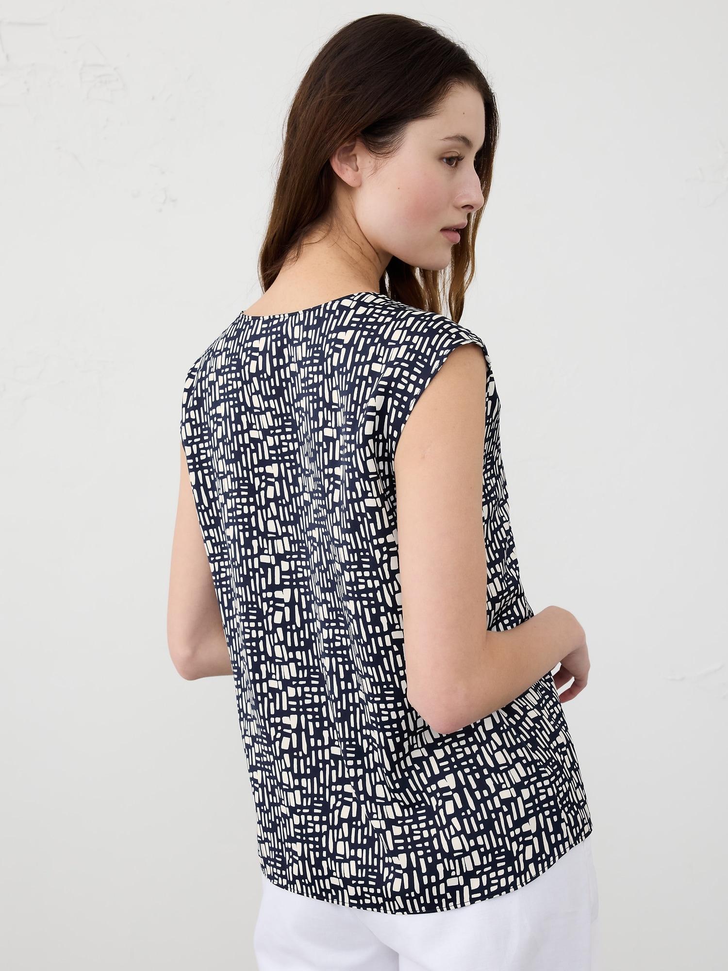 Cap-Sleeve Blouse Product Image