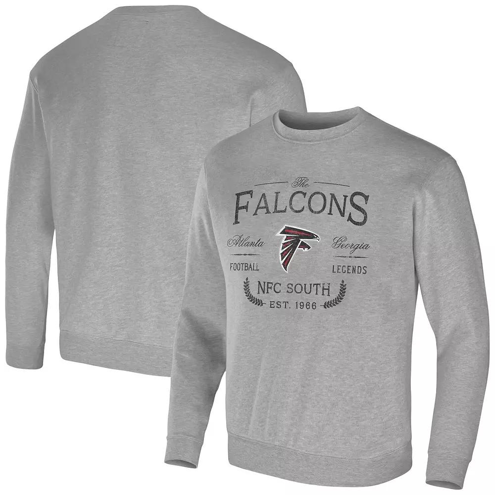 Men's NFL x Darius Rucker Collection by Fanatics Heather Gray Atlanta Falcons Pullover Sweatshirt,  Product Image