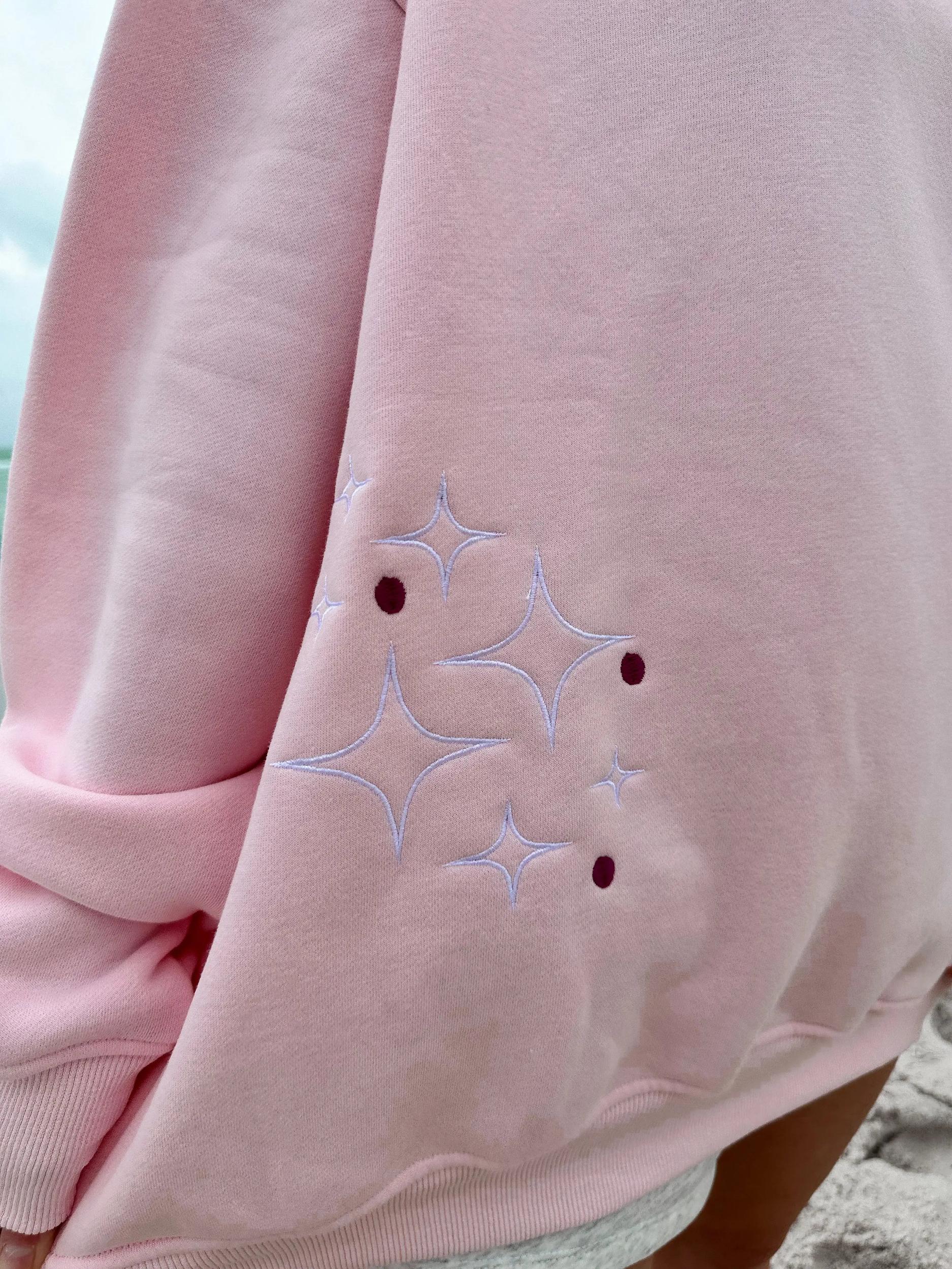 Polka Dot Quarter-Zip Sweatshirt Product Image