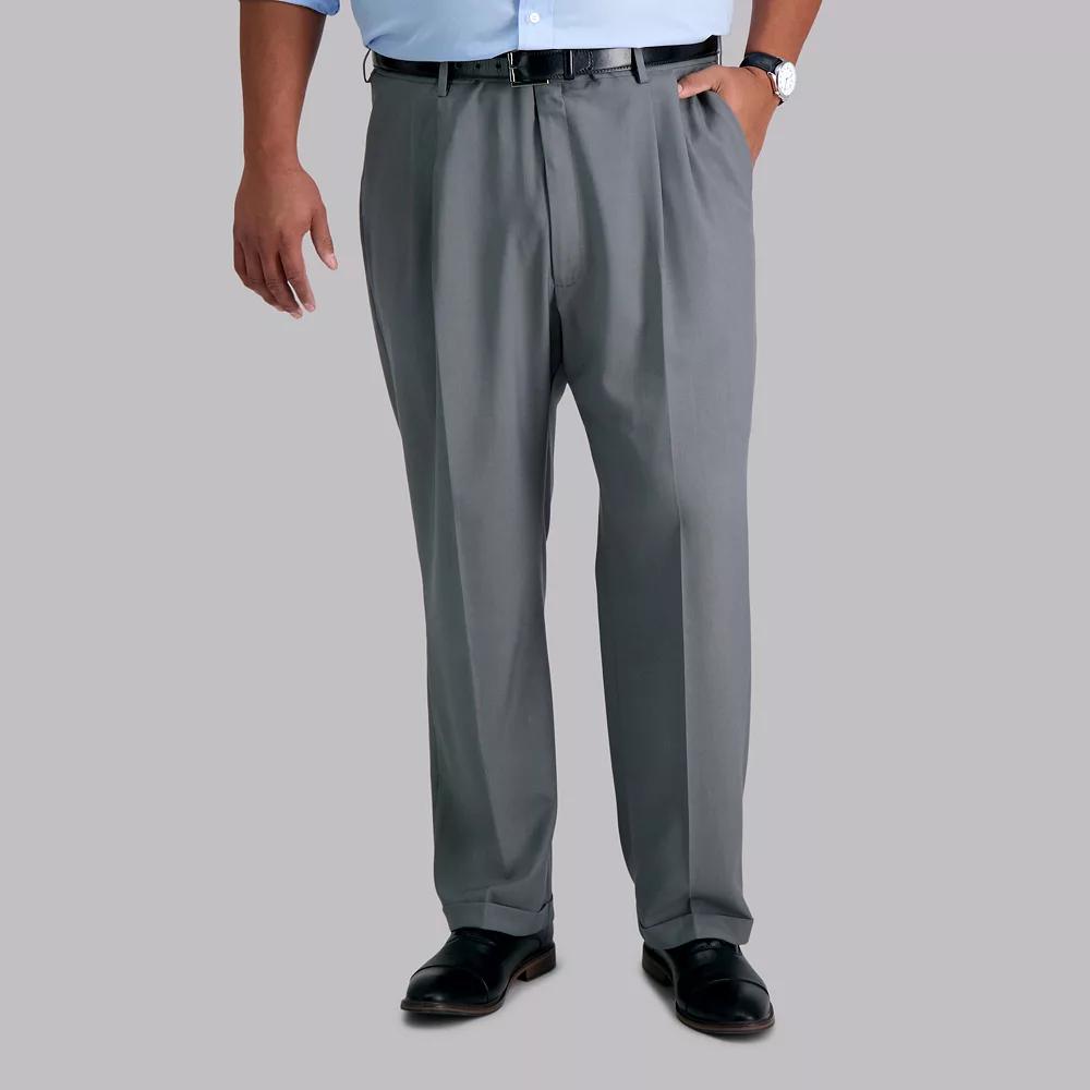 Big & Tall Haggar® Premium Comfort Classic-Fit Pleated Hidden Expandable Waistband Dress Pants, Men's,  Product Image