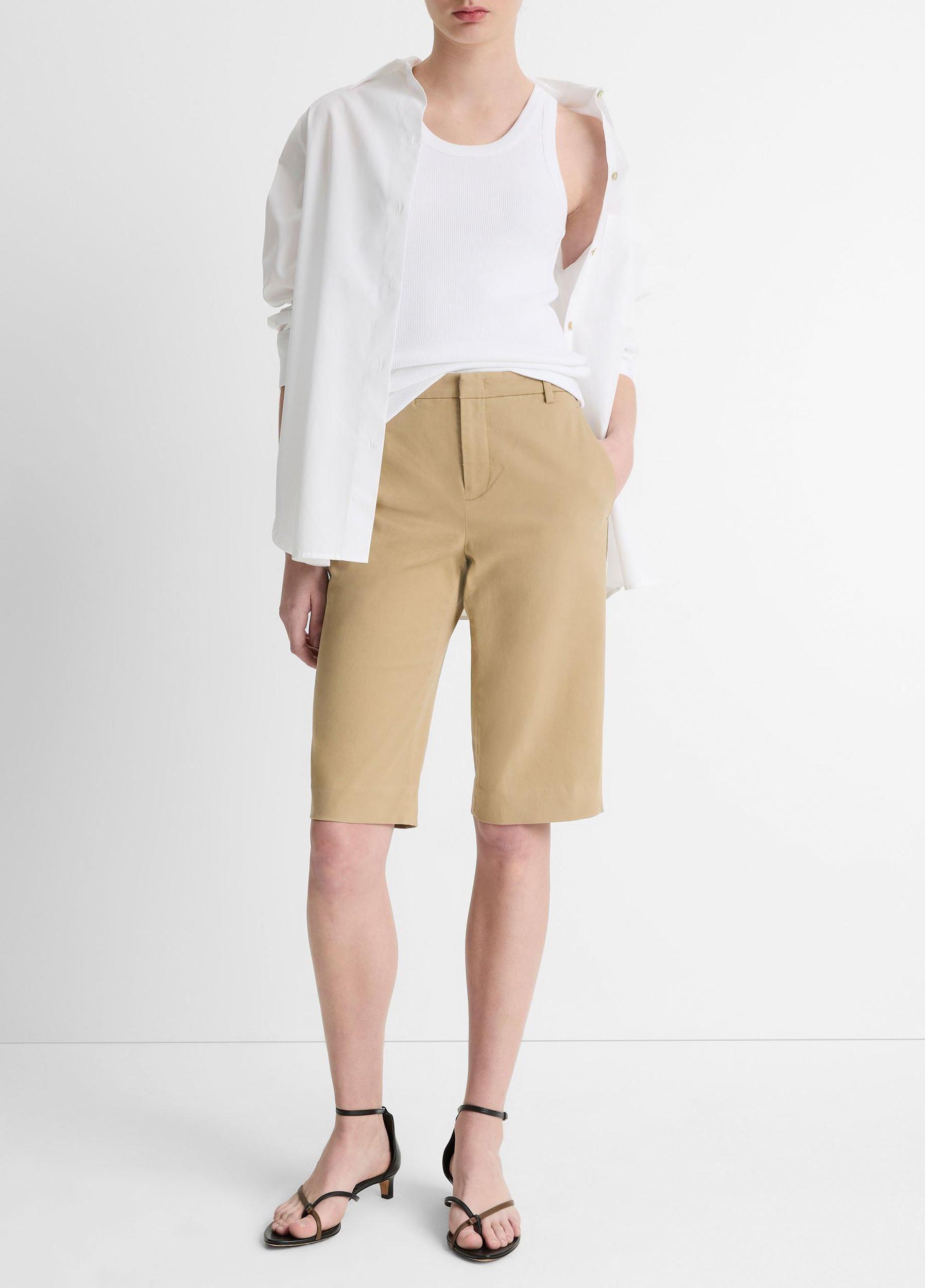 Womens Italian Stretch-cotton Chino Short Vince Product Image
