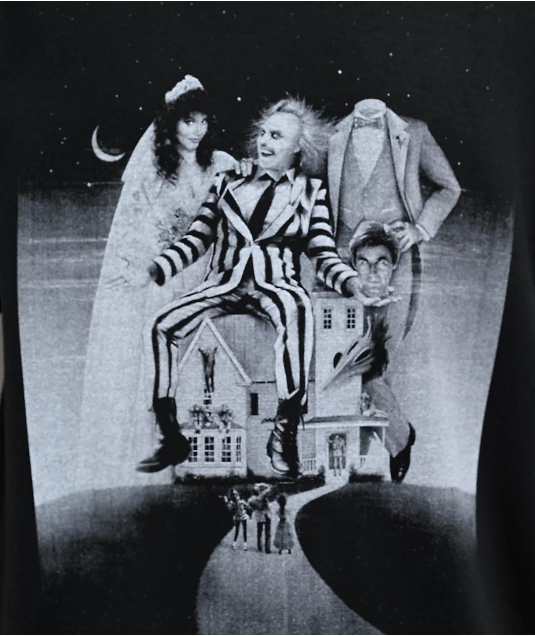Welcome x Beetlejuice Showtime Black T-Shirt Product Image