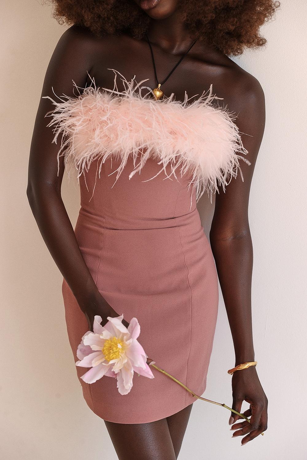 Alexa  warm pink mini dress - sale Product Image