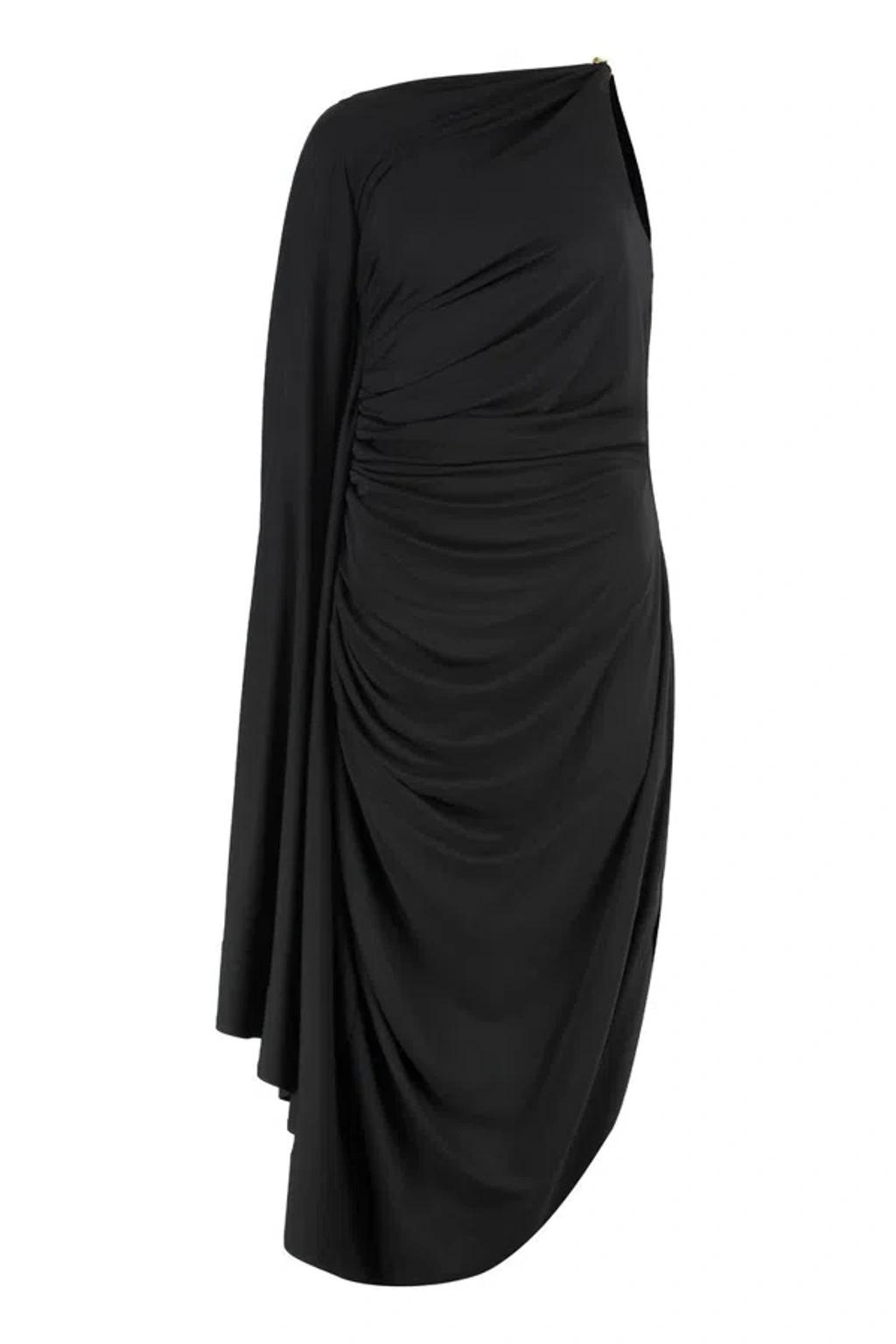 BOTTEGA VENETA Draped Dress In Black Product Image