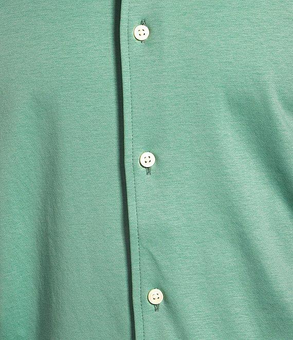 Cremieux Blue Label Solid Interlock Coat Front Knit Shirt Product Image