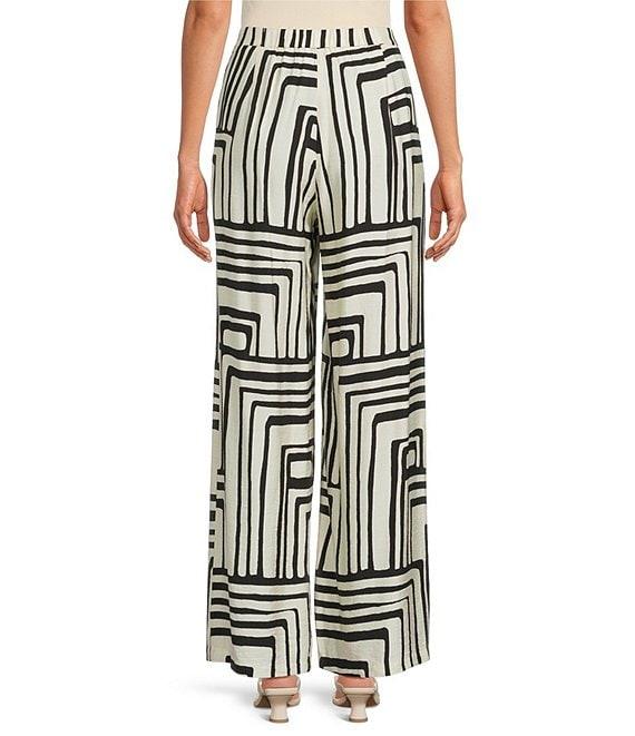 Lucy Paris Rue Geometric Print Flat Front Wide Leg Coordinating Pants Product Image