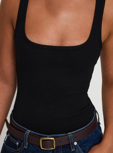 Baseline Rib Bodysuit Black Product Image