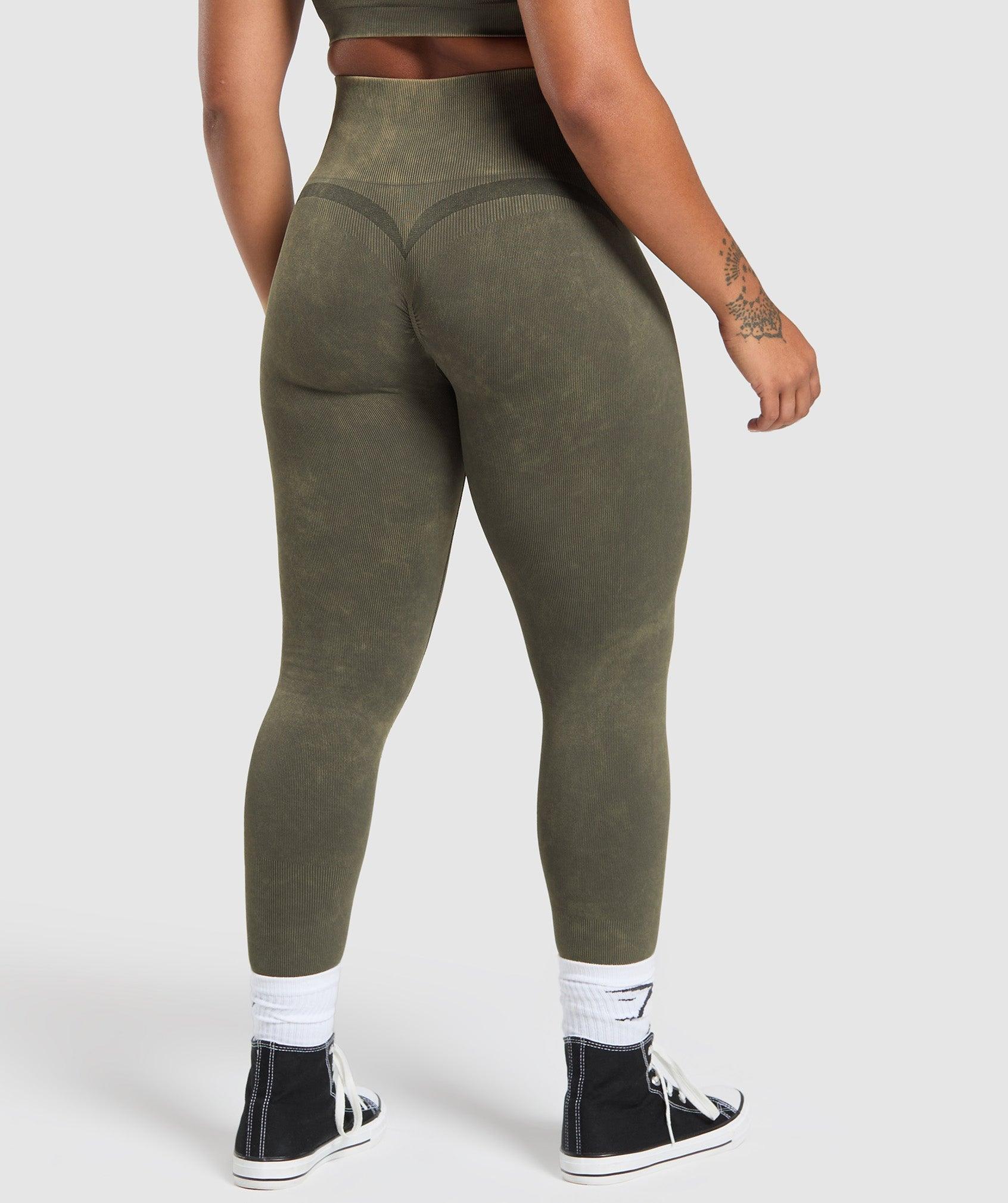 Gymshark Gains Seamless Leggings - Strength Green Female Product Image