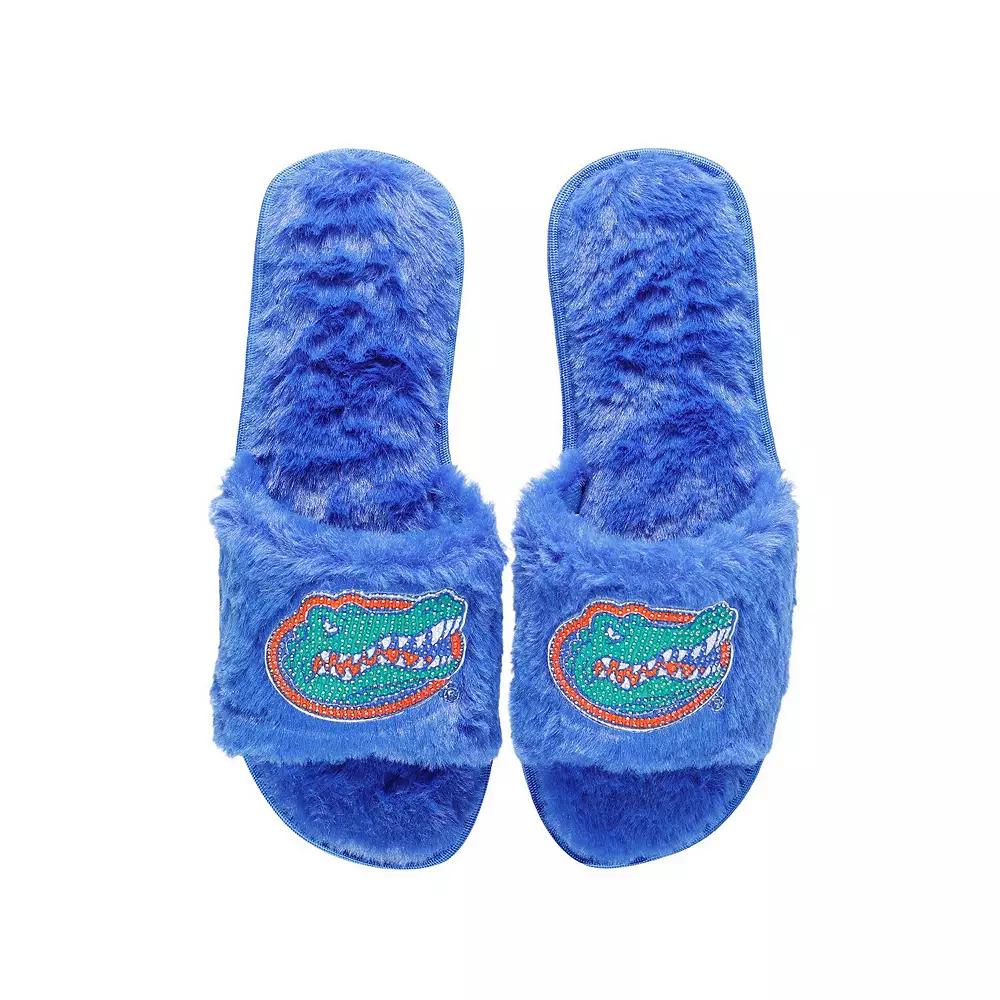 Women's FOCO Royal Florida Gators Rhinestone Fuzzy Slippers, Size: XL, Blue Product Image