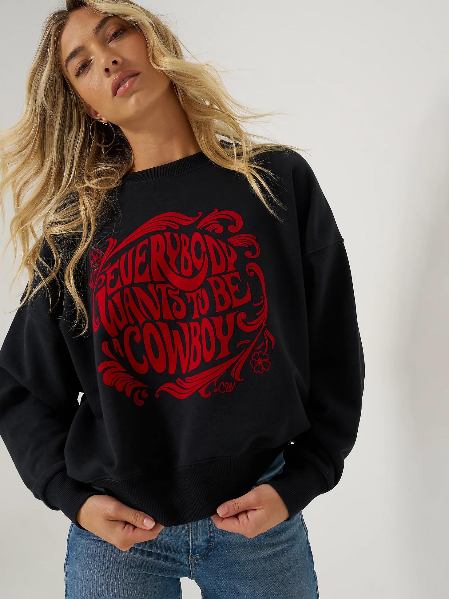 Wrangler x Lainey Wilson Cowboy Crewneck Pullover | Women's JACKETS & OUTERWEAR | Wrangler® Product Image