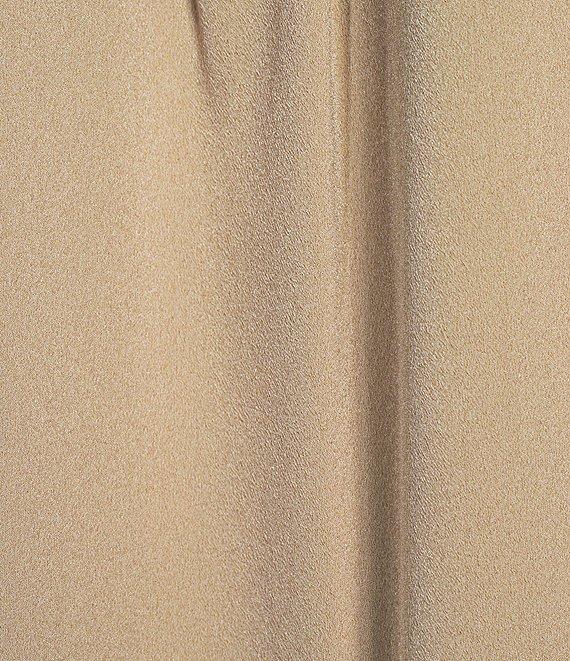 Investments Woven 3/4 Sleeve Point Collar Button Front Split Cuff Top Product Image