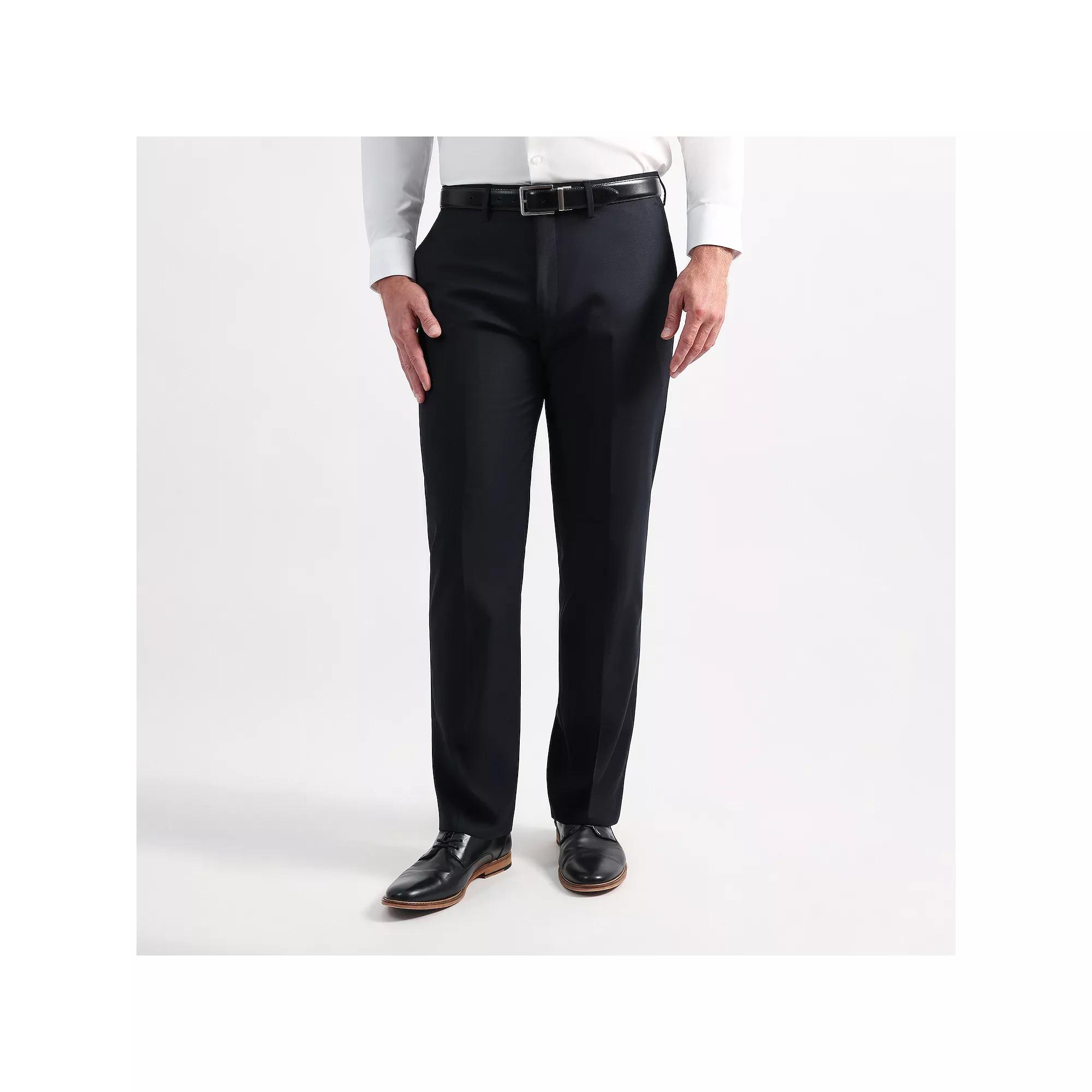 Men's Haggar® Wool Blend Tailored-Fit Flat-Front Dress Pants,  Product Image