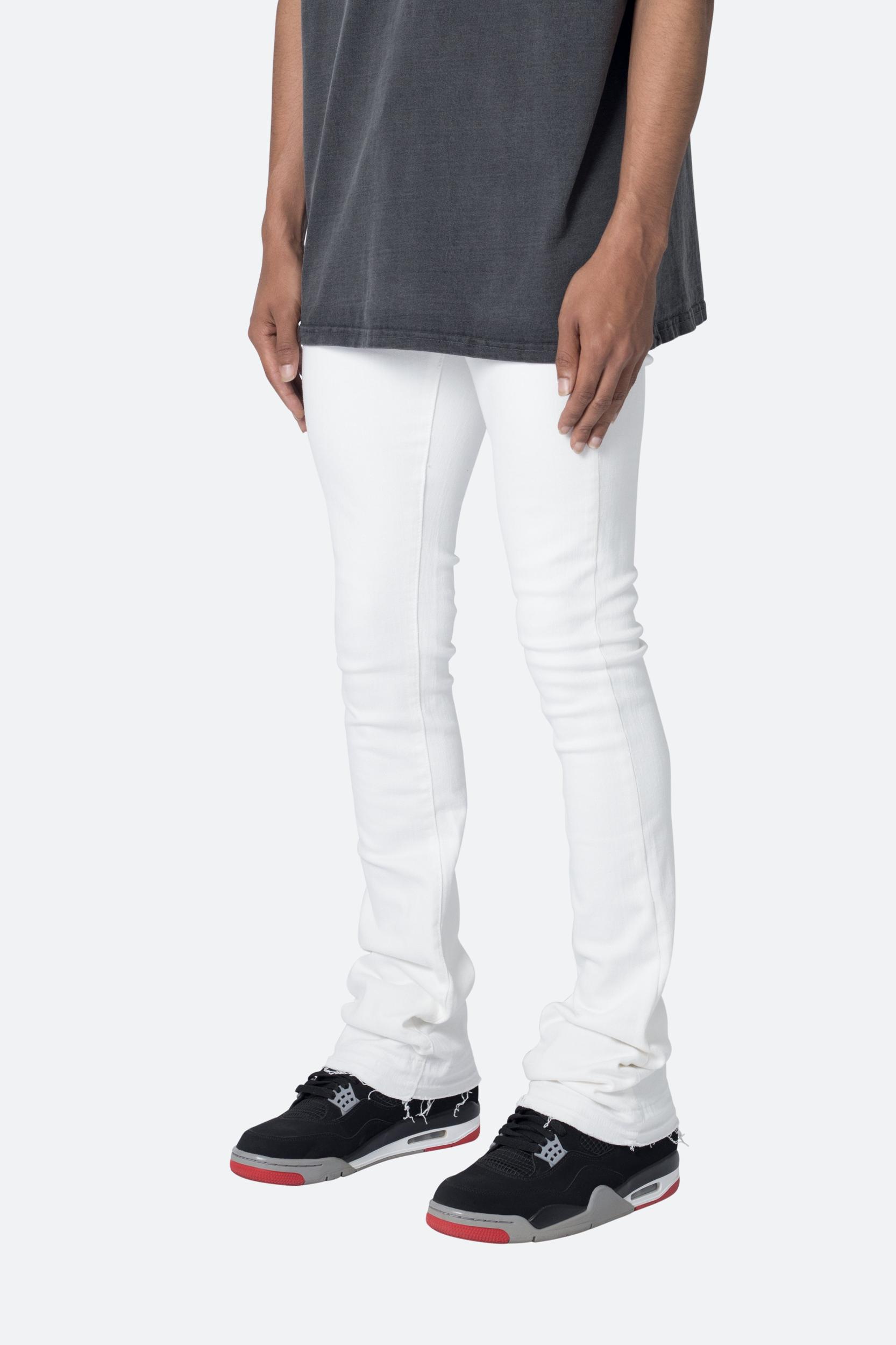 X514 Skinny Stacked Denim - White Product Image