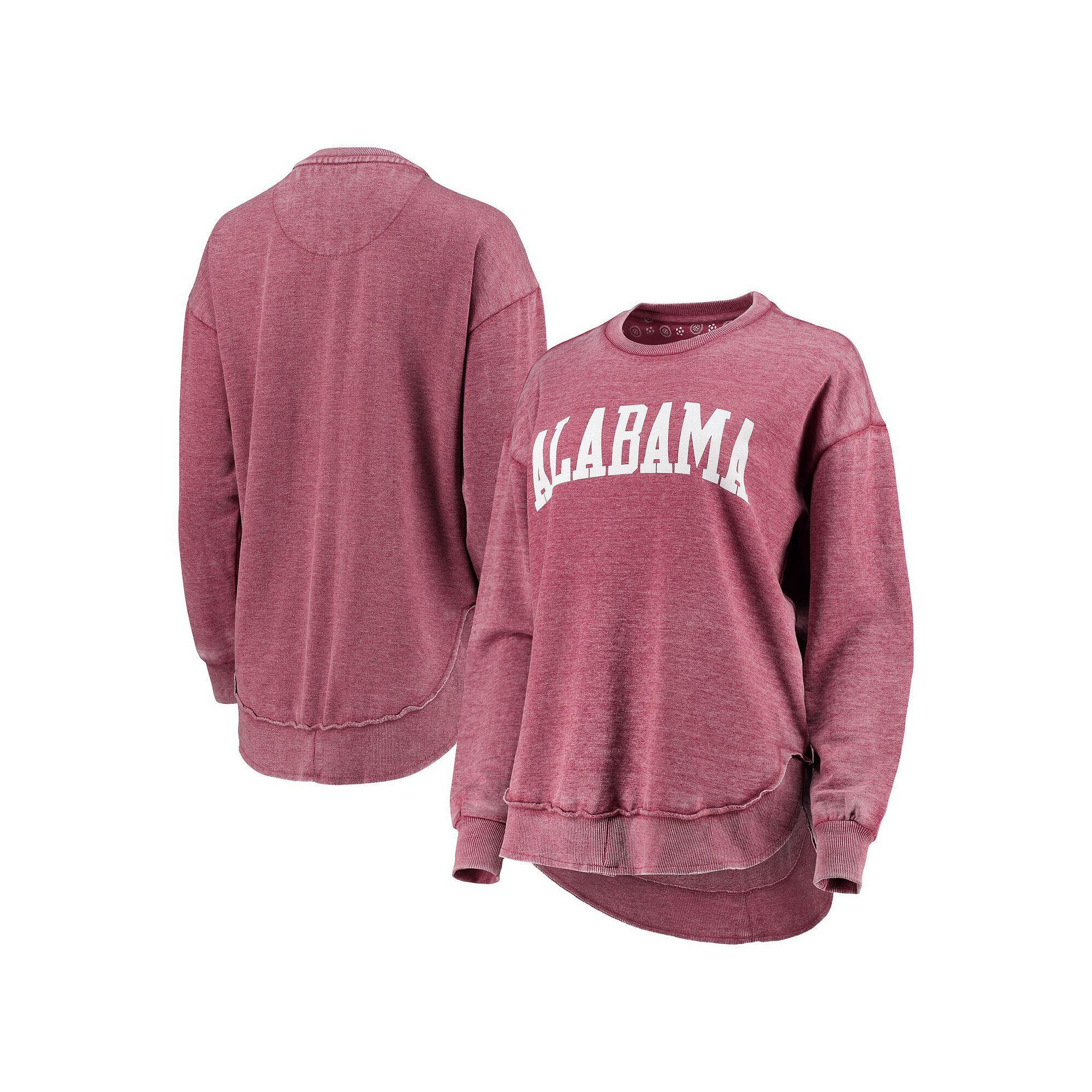 Women's Pressbox Crimson Alabama Crimson Tide Vintage Wash Pullover Sweatshirt,  Product Image