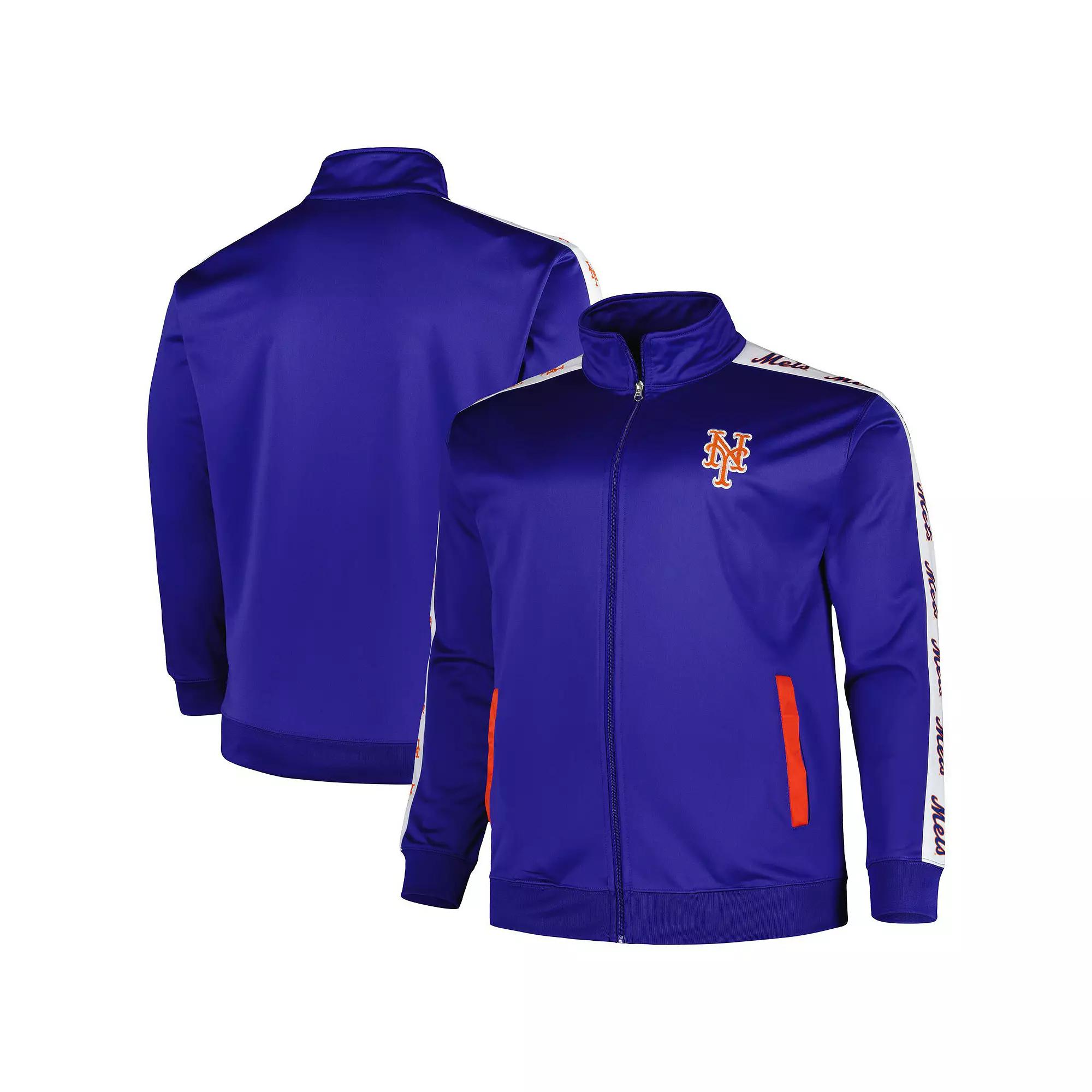 Men's Royal New York Mets Big & Tall Tricot Track Full-Zip Jacket,  Product Image