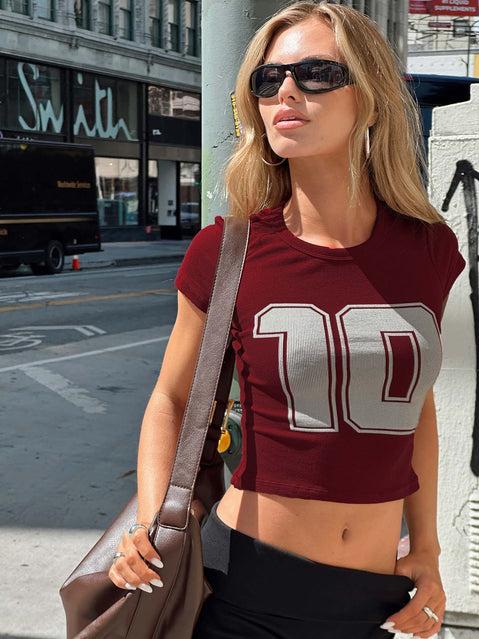 Baseline Rib Tee One Zero Red Product Image